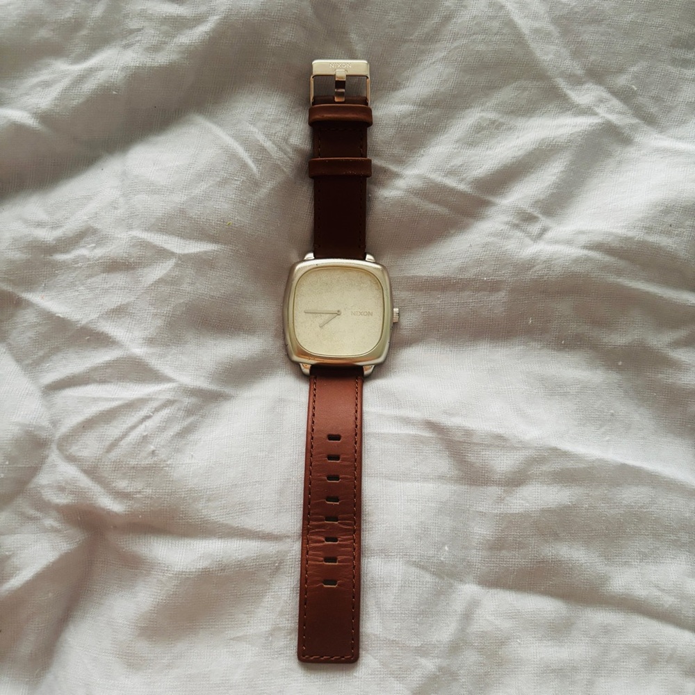 Nixon Silver and Brown Women's Watch